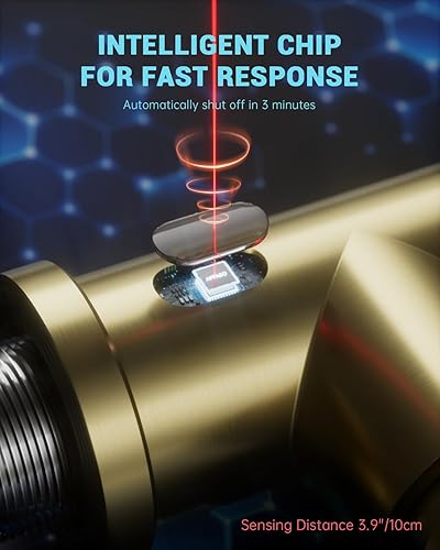 Miniatura 6 de APPASO Grifo de cocina en cascada con rociador extraíble, grifo de cocina de acero inoxidable negro con rociador, 3 modos, grifo de fregadero de