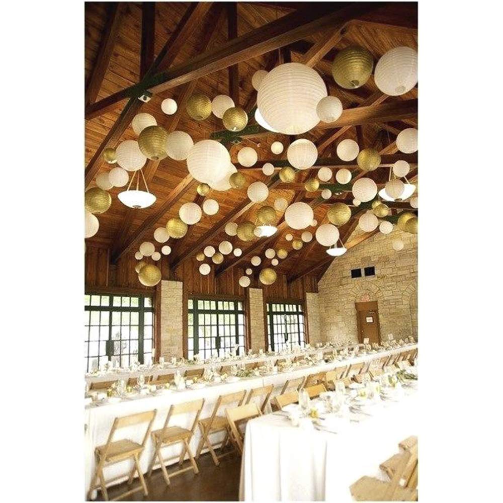 Lampion Papier, Lanterne Papier 18 Paquets 4 "-12" Blanc Beige Beige Papier Lanterne Boule Boule de Mariage Boule Papier Maigre Mariage fête fête