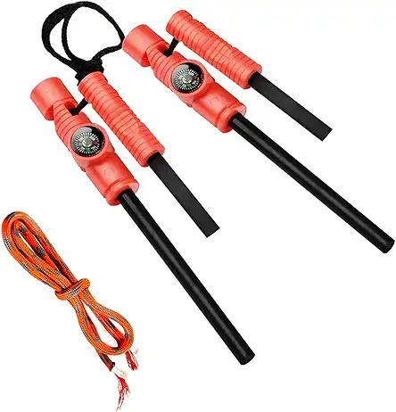AOFAR Fire Starter AF-381/AF-381plus Fire Steel with Paracord...