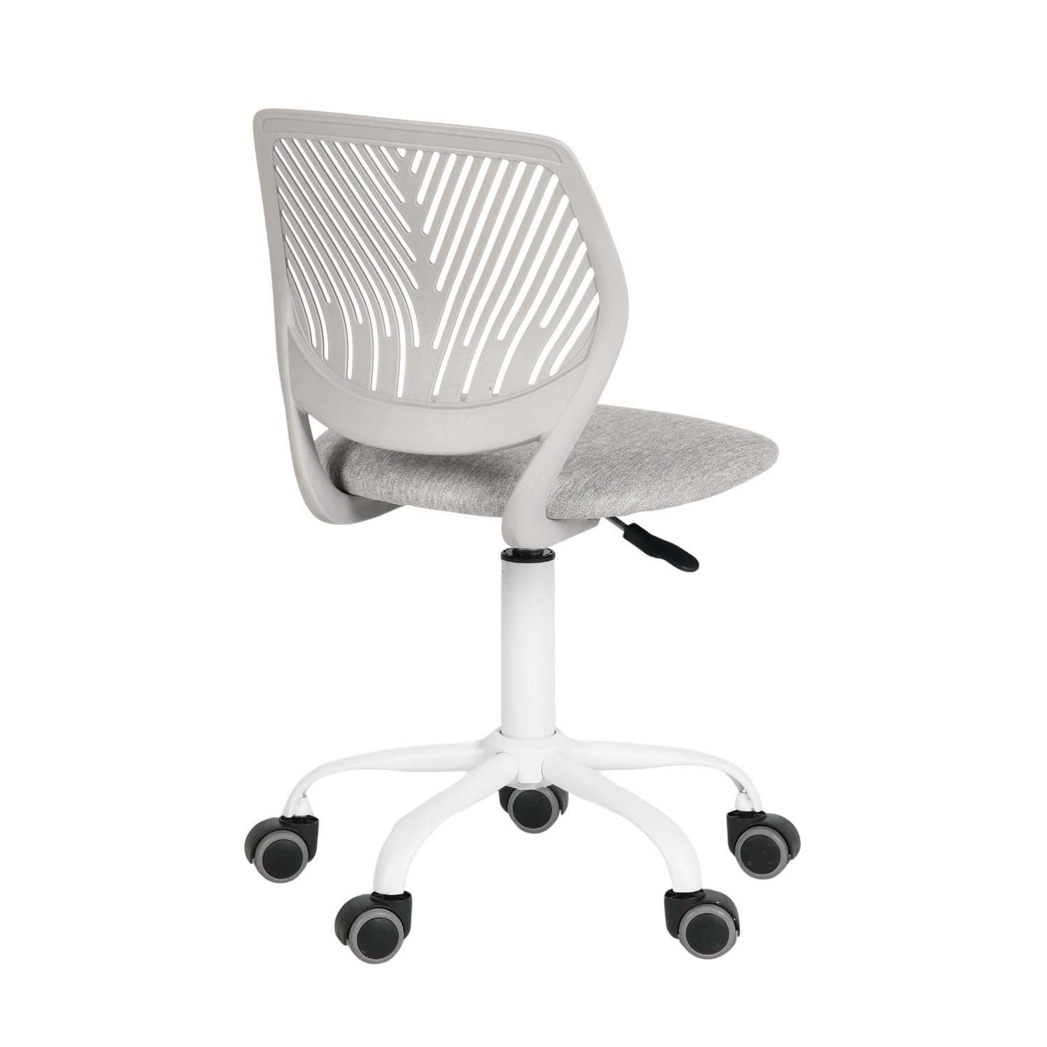 FurnitureR Students Computer Task Chair for Boys and Girls, Height Adjustable Armless Study Chair for Children, 360° Swivel Low-Back Task Chair for Home/Bedroom/School, Grey