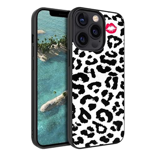 Black White Leopard Skin Print vs Love Kiss Rubber Phone Case for iPhone 16 15 14 13 12 11 Pro Max XR Galaxy S25 S24 S23 S22 S21 FE Ultra Plus A16 A15 A14 A54 A53 A13 Note 20 Moto