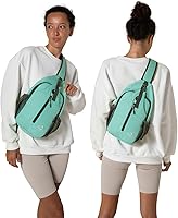 Vista 144 de Waterfly - Mochila cruzada tipo bandolera para viajes y caminatas, bolsa de pecho, Gris, talla única