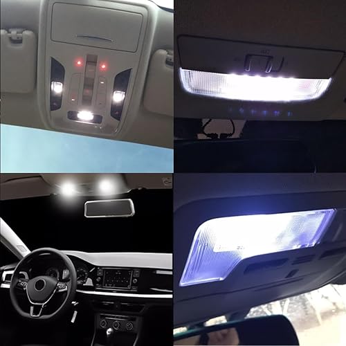 Miniatura 6 de 24 bombillas LED para automóvil, luces superbrillantes para interior de automóvil, kit de bombillas T10 de 1.220 in y 1.654 in, accesorios de