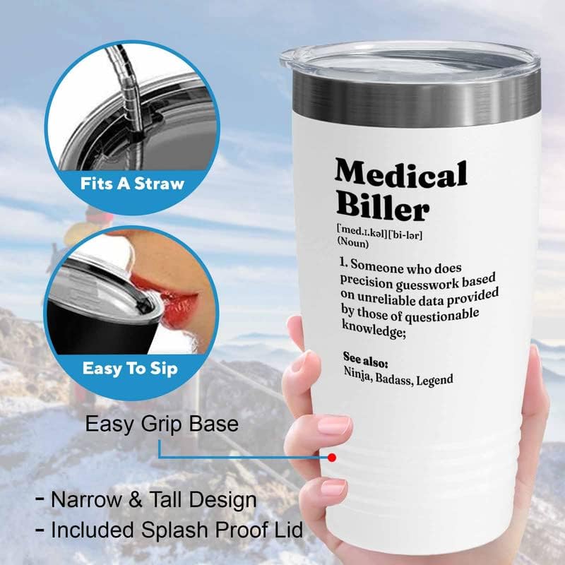 Pharmacist White Edition Viking Tumbler 20oz - BILLER definition - Nurse Doctor Chemist Pharmacy Technician Patient Practicioner Laboratory Research Technologist