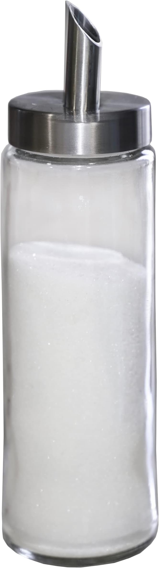 Sugar Dispenser/Pourer/Shaker – MODREN STILE Brushed Nickel - Stainless Steel Lid (PACK OF 1 Sugar Dispenser)
