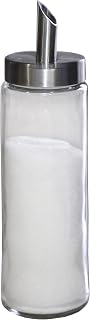 Neat Pour Sugar Dispenser, Shaker & Pourer - MODERN STYLE Brushed Nickel with Stainless Steel Lid, Dishwasher Safe for Sugar, Salt, Cocoa, Sprinkles. 8.4oz for coffee, tea, and baking (Pack of 1)