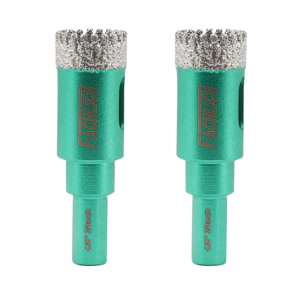 Diamond Tile Core Drill Bits - FACHLICH 2" 50MM 1pc Triangular Shank Diamond Hole Saw Bits for Porcelain Ceramic Tile Granite Marble