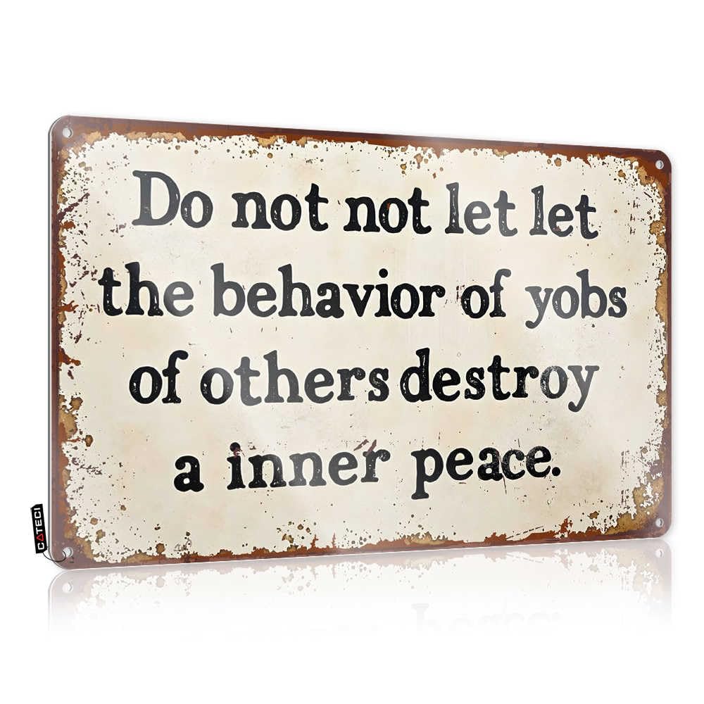 Fzfn Men's Colour Maintain Inner Peace Amidst External Chaos: A Reminder Funny Vintage Signs Sports Bar Decor Decorative | Shabby Chic Soft Area Hanging Art For Work Living Room(20X30cm)