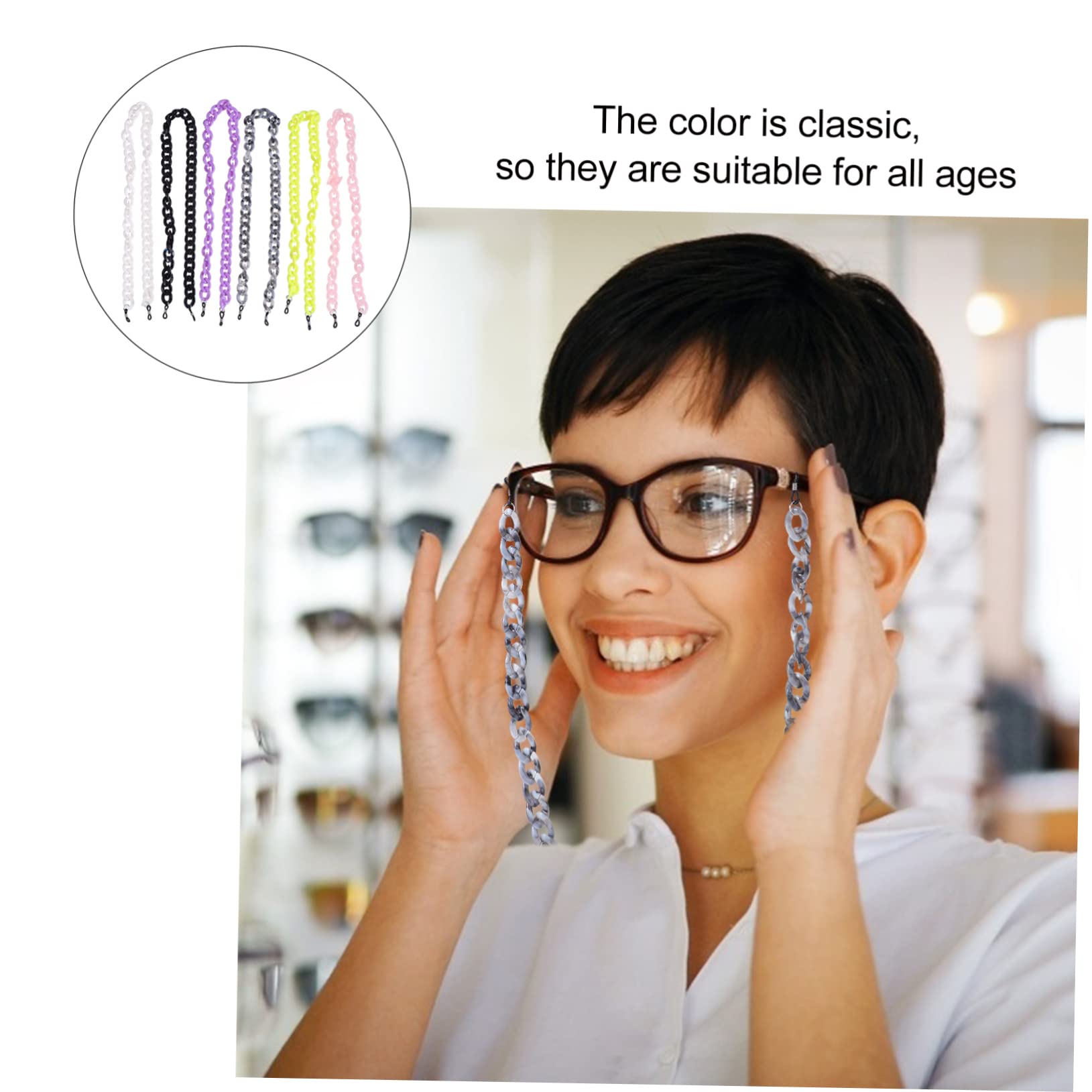 Healvian Cadena De Máscara De Gafas Collar Para Collarín Para Collar Para Cordón De La Cordón De Máscara Anti-perdida El Plastico