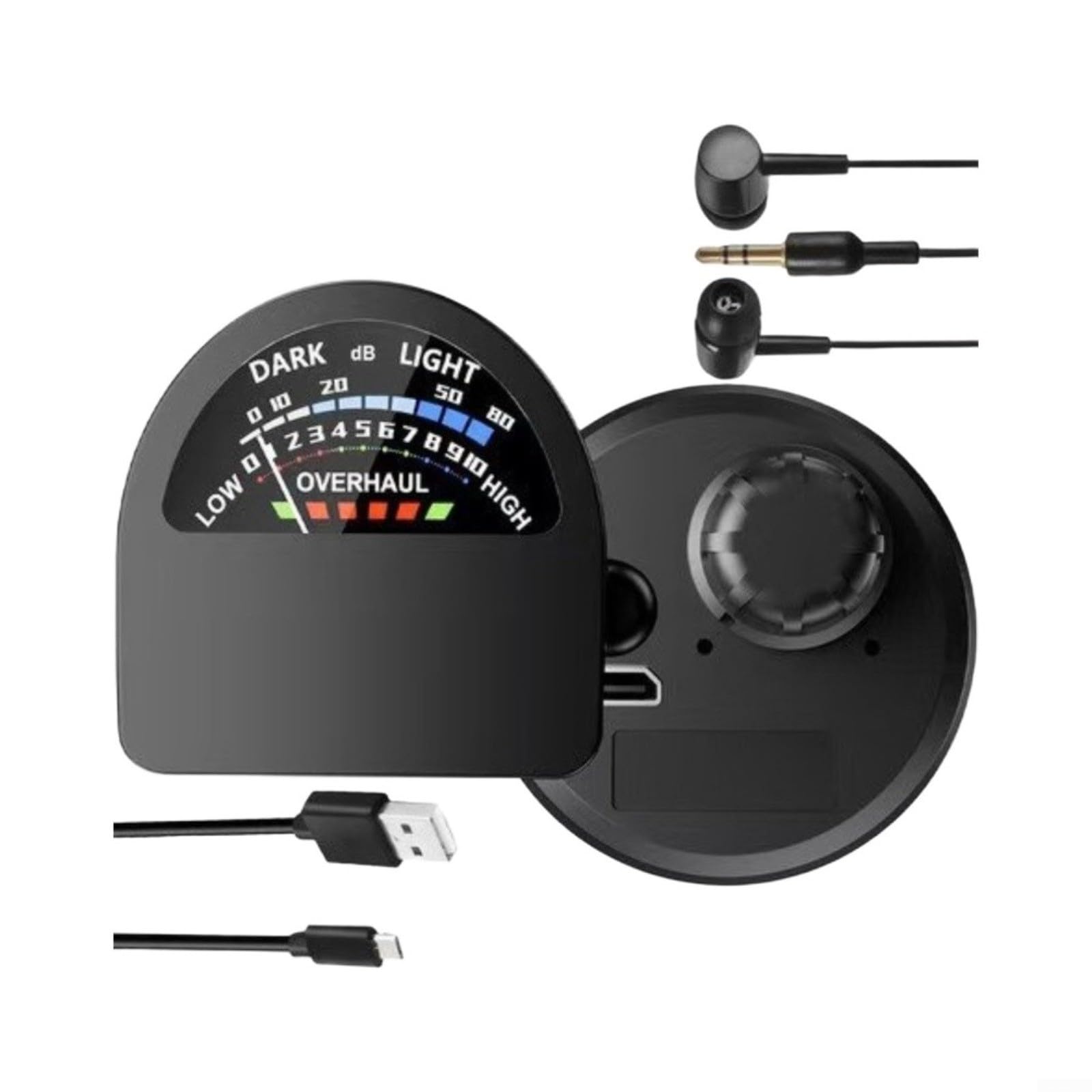 Rilevatore di perdite d'acqua con analizzatore 13000X amplificazione per tubi in acciaio cementato, profondità 10-15 cm, batteria ricaricabile, rilevatore di perdite (A)