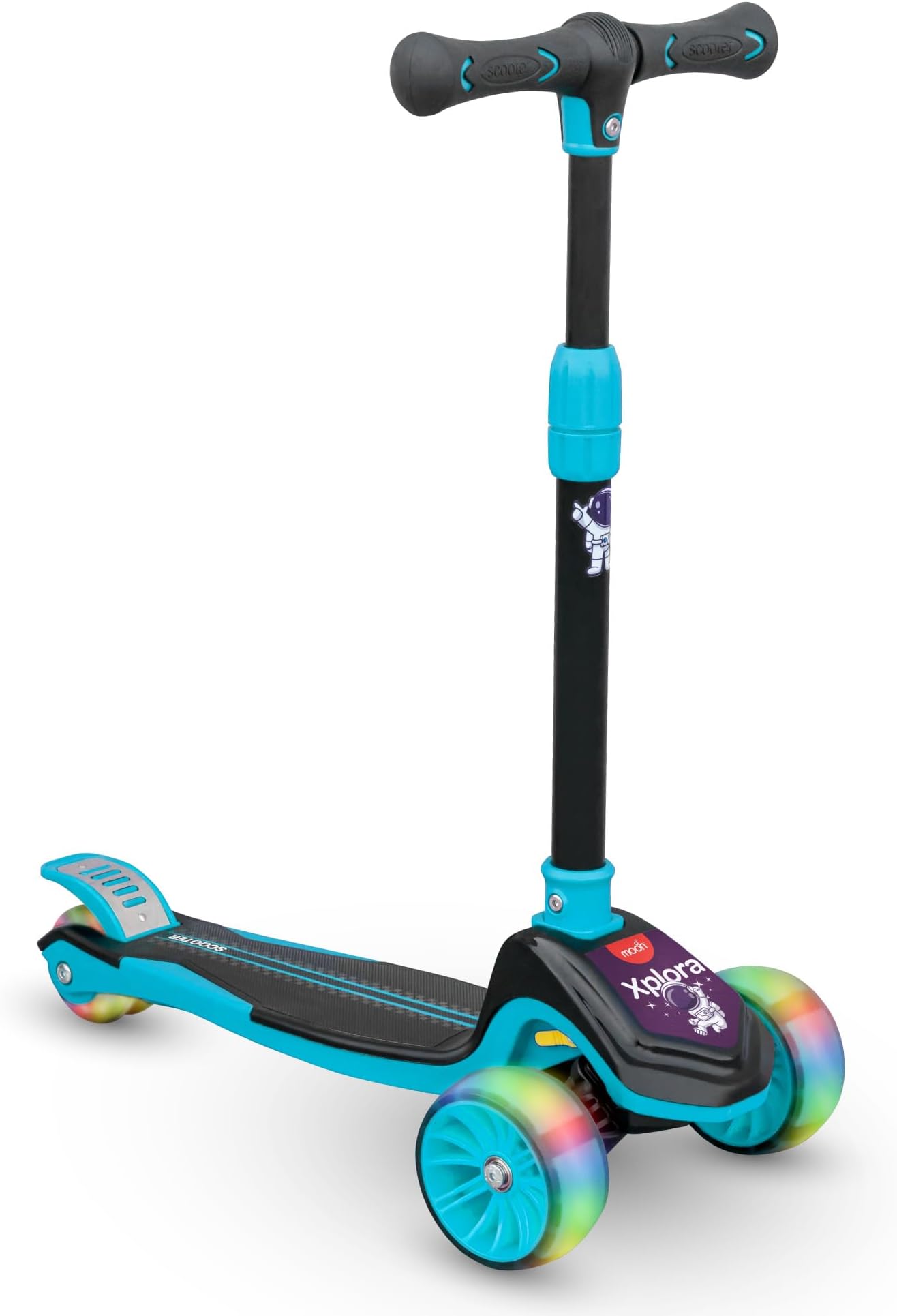 – Xplora Baby/Kids 3 Wheel Scooter Outdoor & Sports Scooter Toy with LED Light Up Wheels Height Adjustable Handle Holds Upto 50Kg