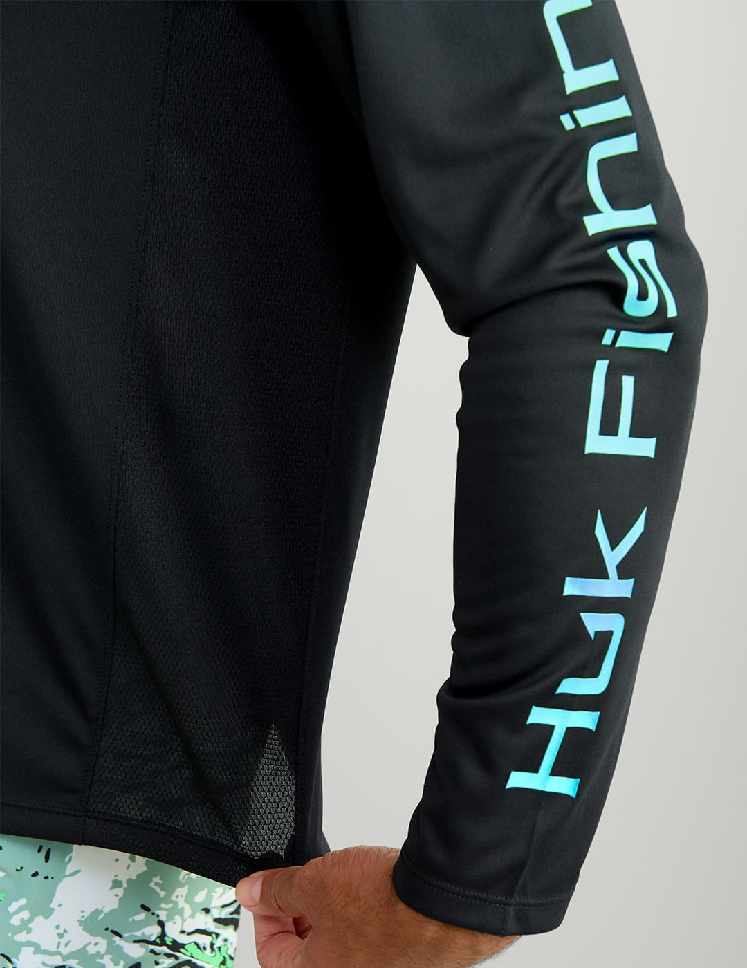HUK Mens Pursuit Vented Long Sleeve Hoodie, Fishing Shirt with Hood