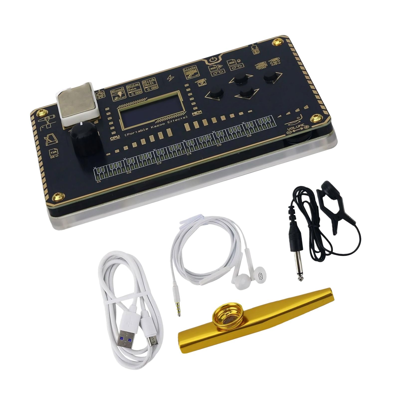 Processore digitale multifunzionale 24 Bit 48kHz Effetti per chitarra Costruito in 60+ preset Strumento da studio portatile Sintetizzatore di modellazione digitale con patch