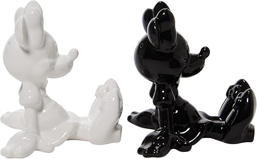 Miniatura 4 de Enesco Disney Ceramics Minnie Mouse - Juego de salero y pimentero esculpido sentado, 3.54 pulgadas, blanco y negro