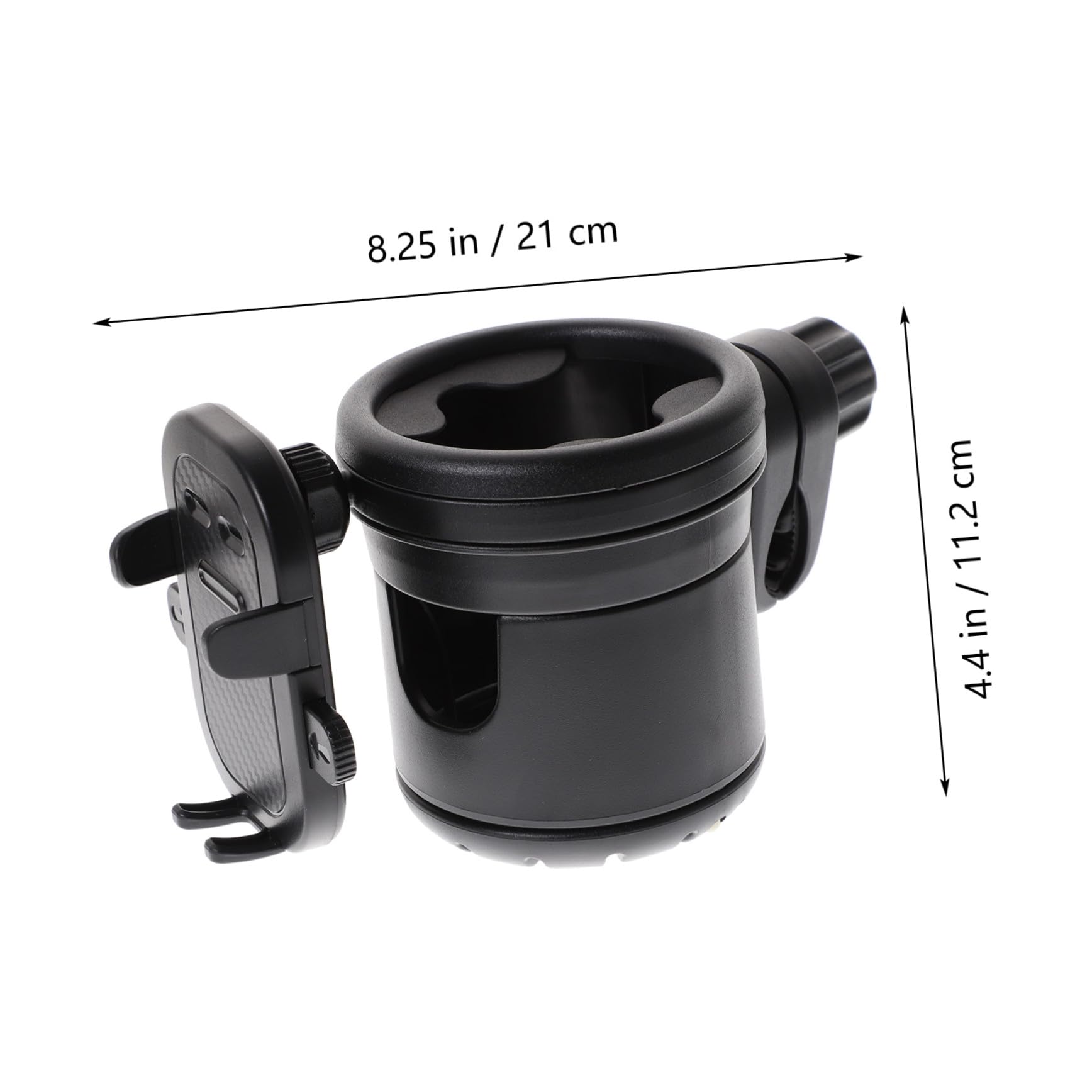 Portabiberon Passeggino Nero Supporto Borraccia per Carrozzina e Bicicletta Porta Bevande Stabile Antiscivolo per Bottiglie Latte Compatibile con Vari Tubolari