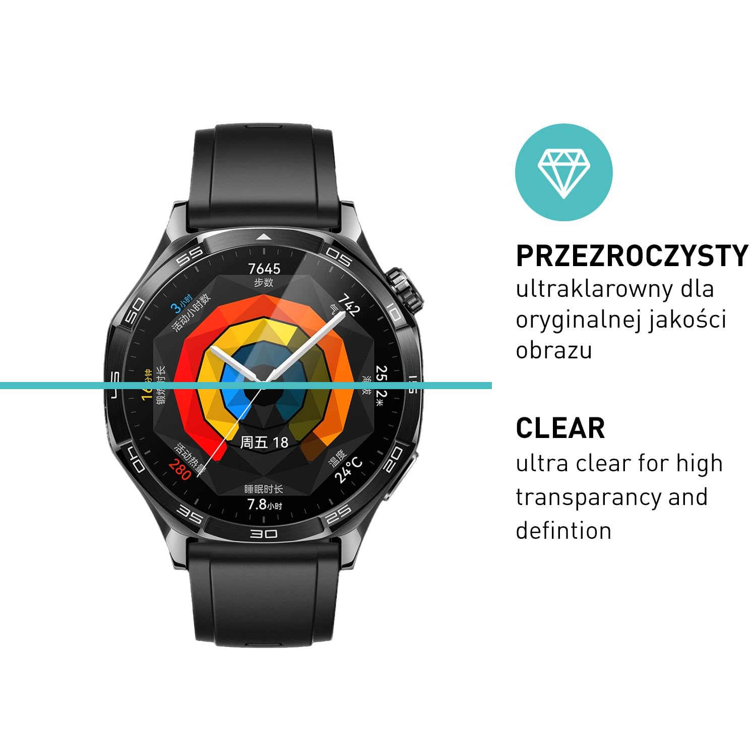 smartect Folia Ochronna TPU [3 Sztuki, Clear] dla Huawei Watch GT5 46 mm / GT5 Pro 46 mm, Zakrywa cały wyświetlacz, Ochraniacz Ekranu bez Pęcherzyków, Bez Odcisków palców