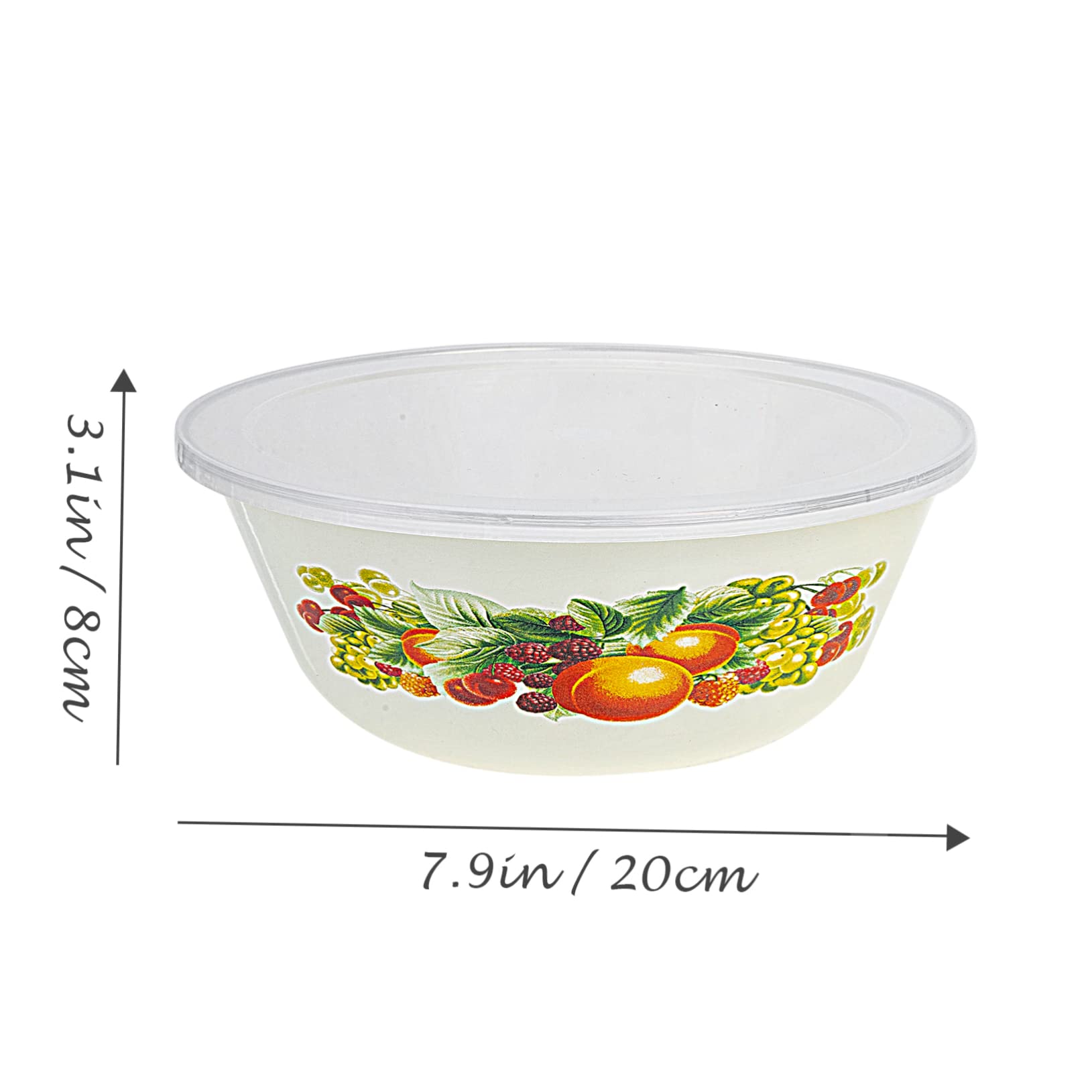 4 juegos de cuencos esmaltados con tapa, cuencos de acero inoxidable, cuencos para sopa con tapa, recipiente con tapa, esmaltado, lavabo, ensalada redonda, recipiente para pasta, recipiente de metal
