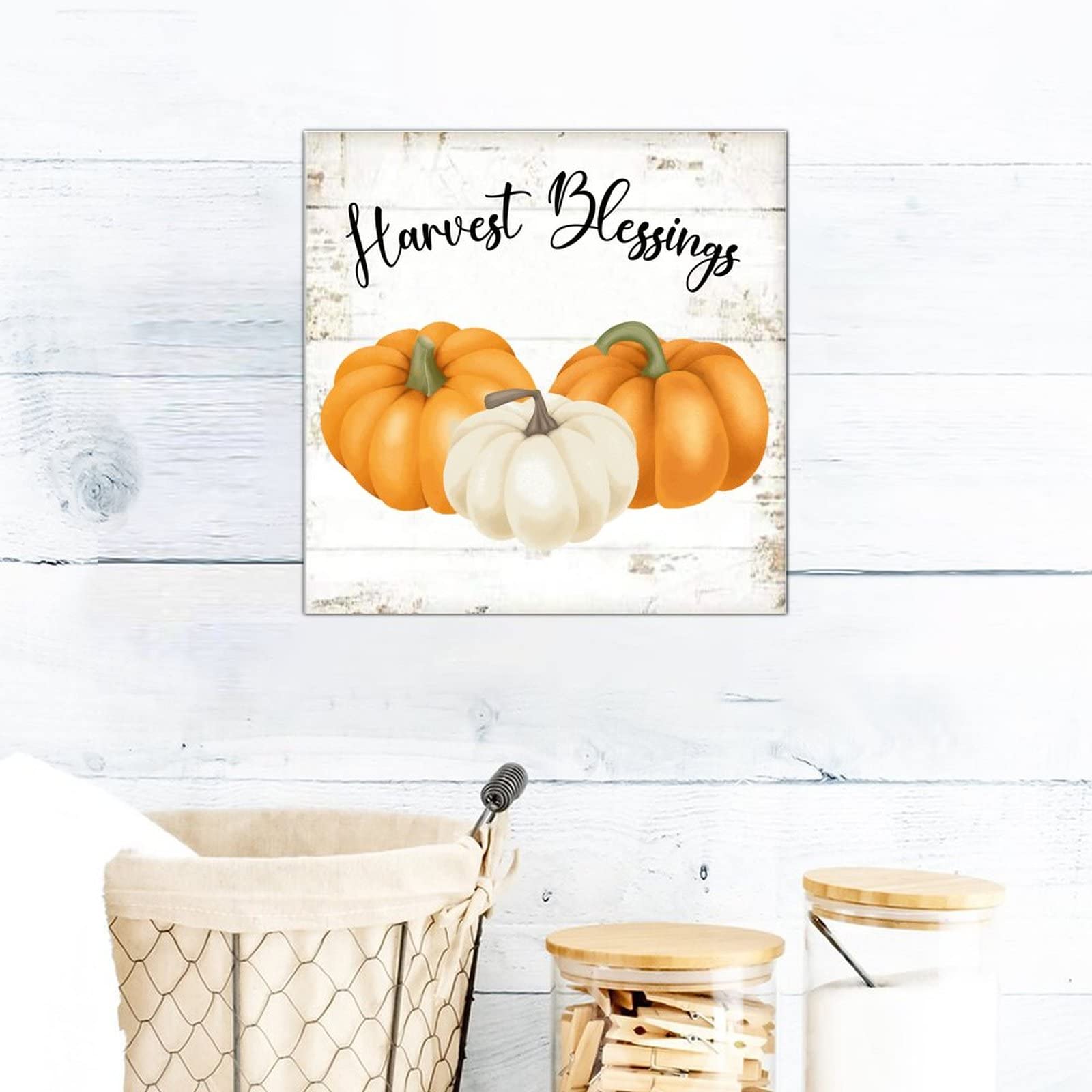 Plaque Murale Décorative Harvest Blessings - Nouveau Chez Soi - 33 X 24 Cm