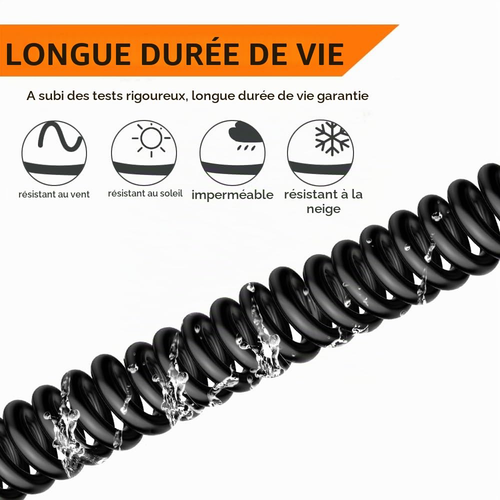 2x1,3mm² 16 Gauge 2 Conducteur Fil Électrique, 30.48M Câble Torsadé Basse Tension 16/2, Rallonge Cordon d'Alimentation pour Lampe LED, Automobile, Bateau, Électronique