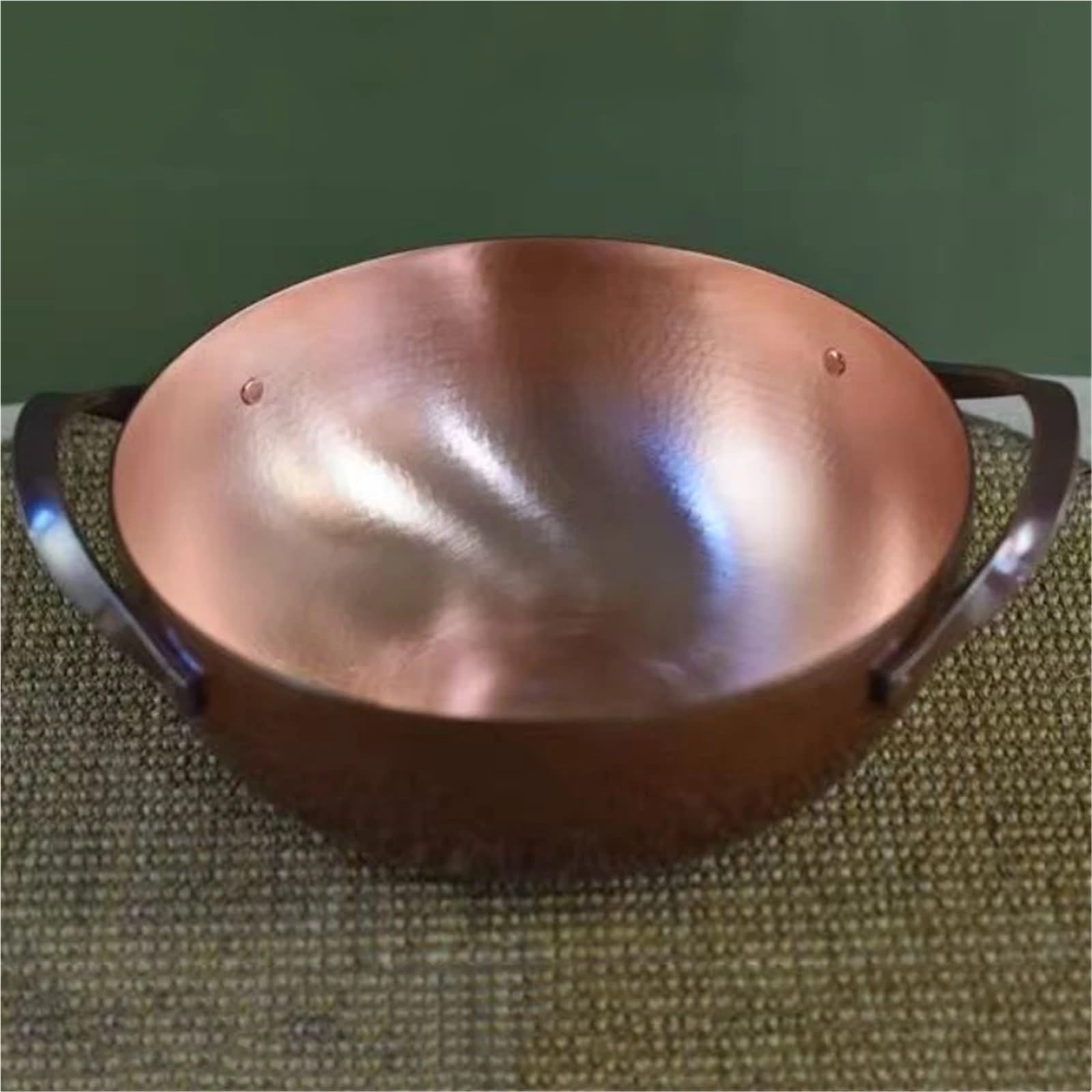 Hammered Kupfertopf Vintage-Kupfertopf mit Hammerstruktur, heißes Kochgerät for Kochen, Köcheln und Schmoren von Nudeln(S-22cm)