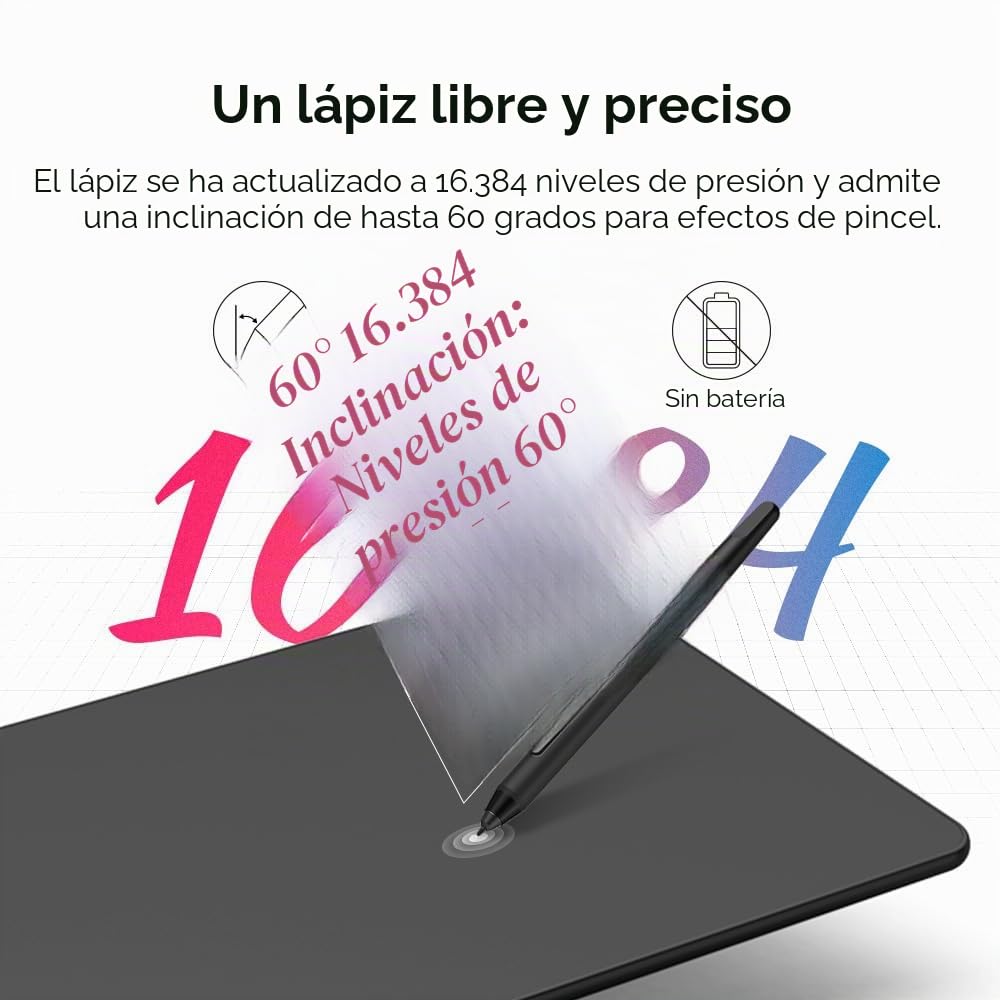 XP-PEN Tableta Gráfica, Deco 01v3 Tableta Gráfica de Dibujo sin Pantalla para Principiantes con Lápiz de 16K (16384) Niveles de Presión, 8 Accesorios Personalizables, 10 Pulgadas