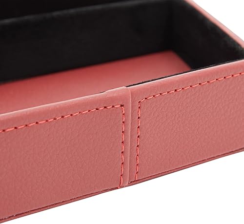 Miniatura 3 de Juvale Juego de 2 bandejas de valet de piel sintética para hombres, bandejas personalizables para llaves, cartera, reloj, mesita de noche