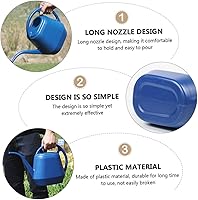 Vista 4 de Regadera azul oscuro de gran capacidad, práctica botella de riego de jardinería para plantas de interior y exterior, regadera rociador de jardín