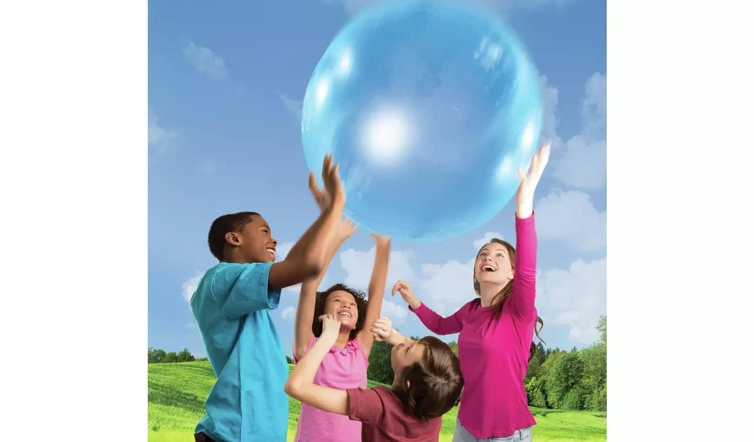 BIMYOU Bubble Ballon Ball - Inflatable Fun Amazing Tear Resistant Supper Stretch Wubble Bubble Outdoor Balls for Kids, Giant Bubble for Ourtpaty, Summer Game Team Gaming