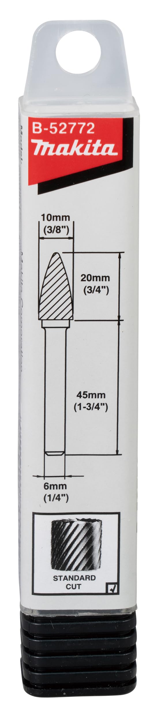 Makita b-52772 – 10 10 x 20 x 6 mm TC Burrs – multicolore