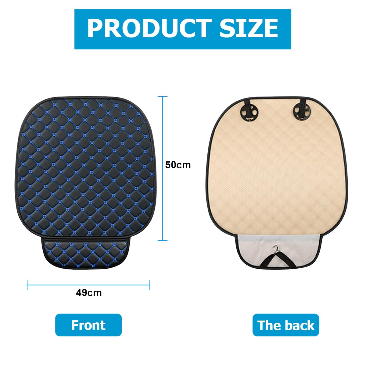 JNNJ 2 Pezzi Cuscino Sedile Auto - Microfibra Di Canapa, Antiscivolo, Comfortevole (Caffè) - Foto 4