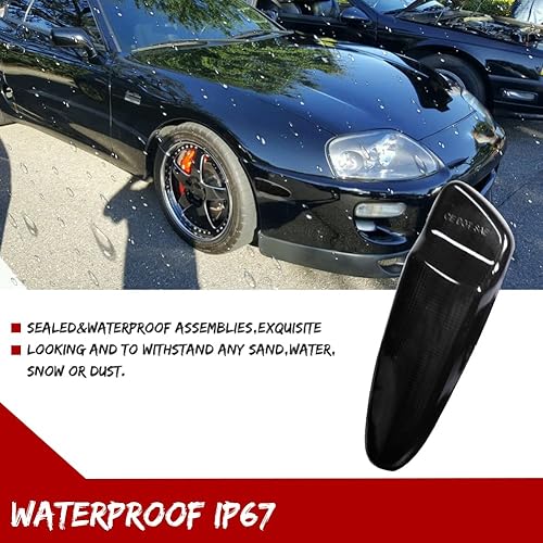 Miniatura 4 de Lente ahumada, luz de marcador lateral frontal, carcasa de la lámpara de guardabarros compatible con Toyota SUPRA MK.4 1997 1998 y Toyota Celica