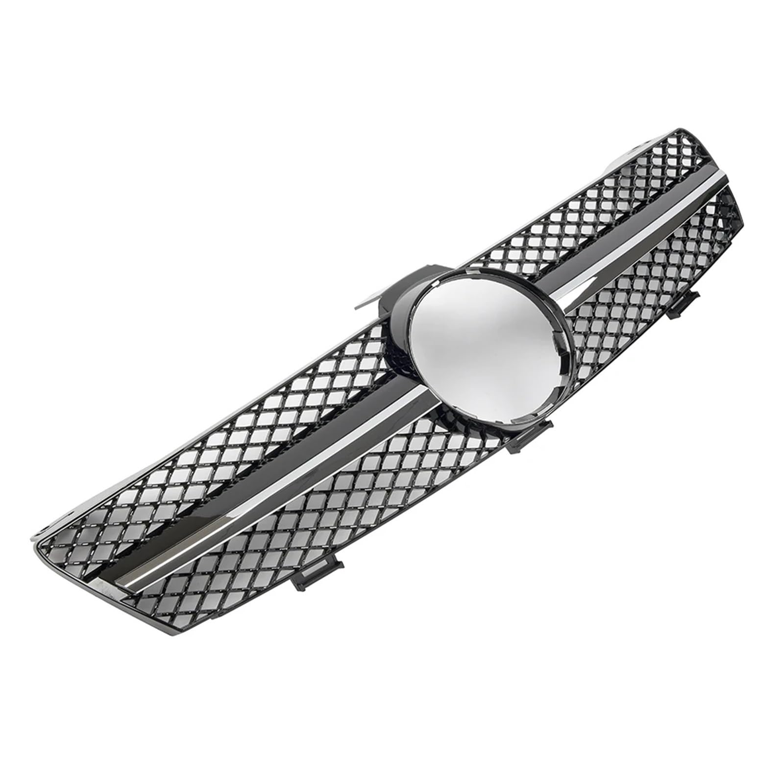 chrome grill przedni Przednia błyszcząca czarna kratka wlotu powietrza w stylu GTR pasująca do Mercedesa Benz CLS W219 CLS350 CLS500 2005-2008 Style Grille zderzaka(AMG-Chrome Black)
