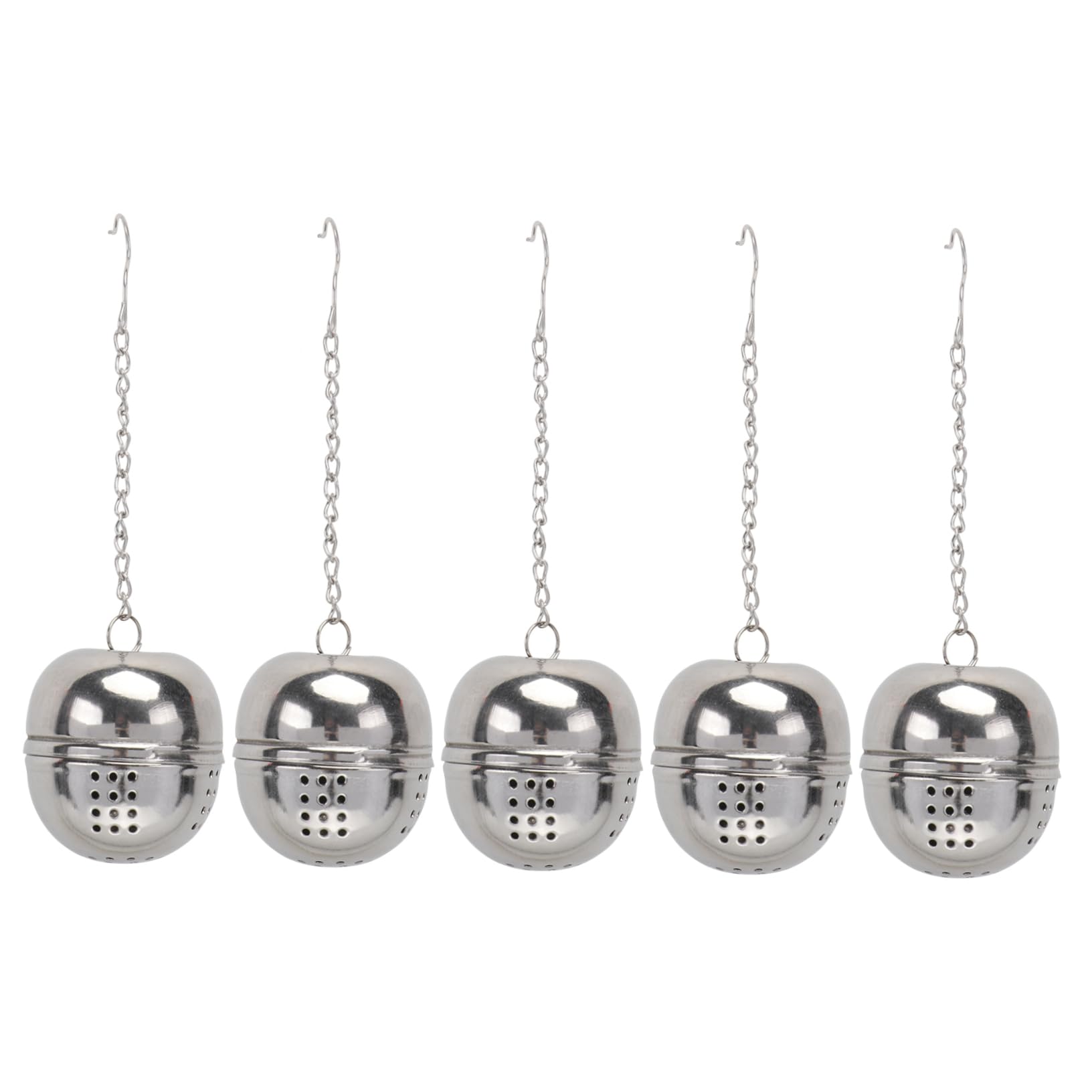 Alipis 5pcs Stainless Steel Tea Strainer Ball Seasoning Box Tea Filter Home Infuser Easy to Use Fine Mesh Creative Shape