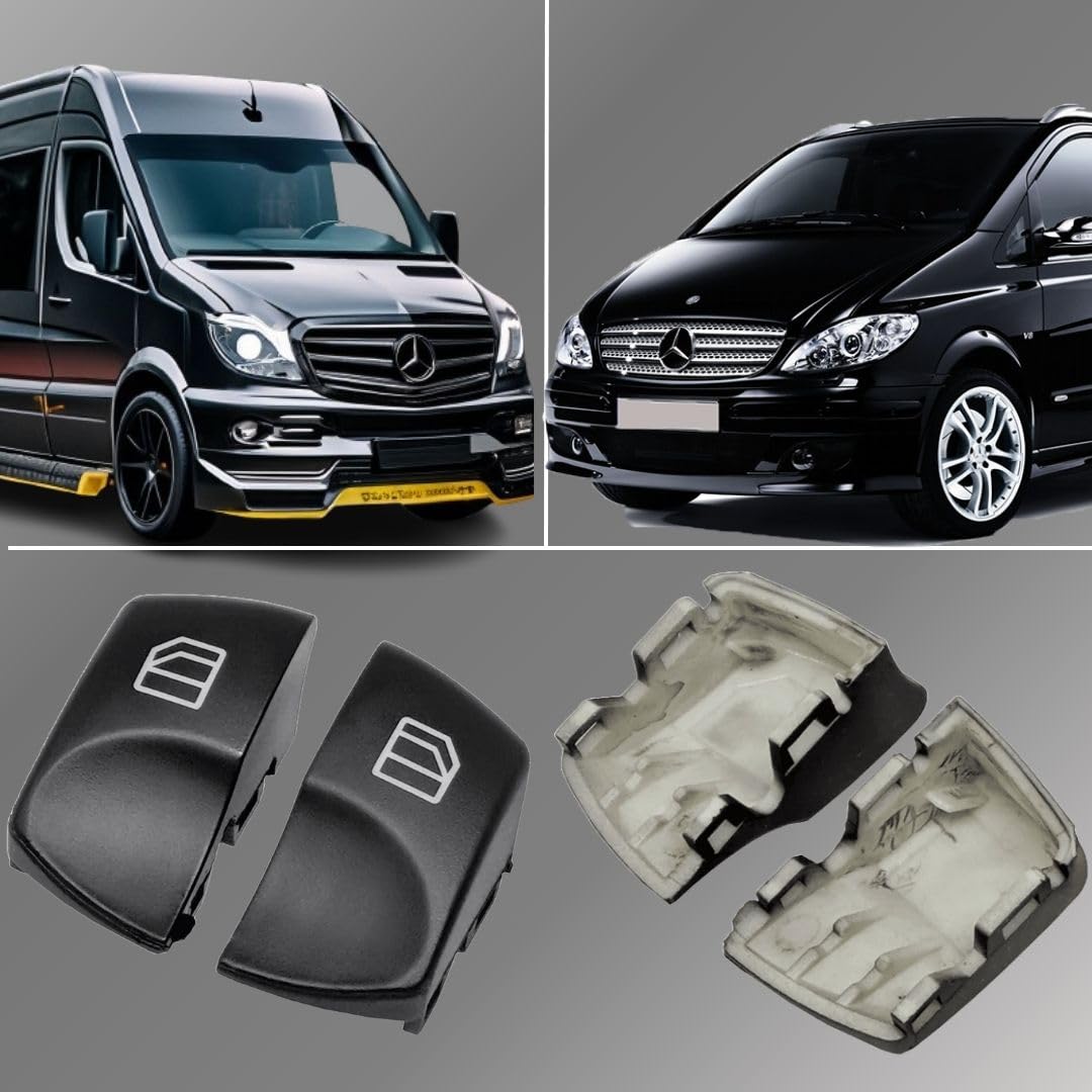2 tasti per alzacristalli compatibili con Mercedes Vito W639 Sprinter W906 lato conducente