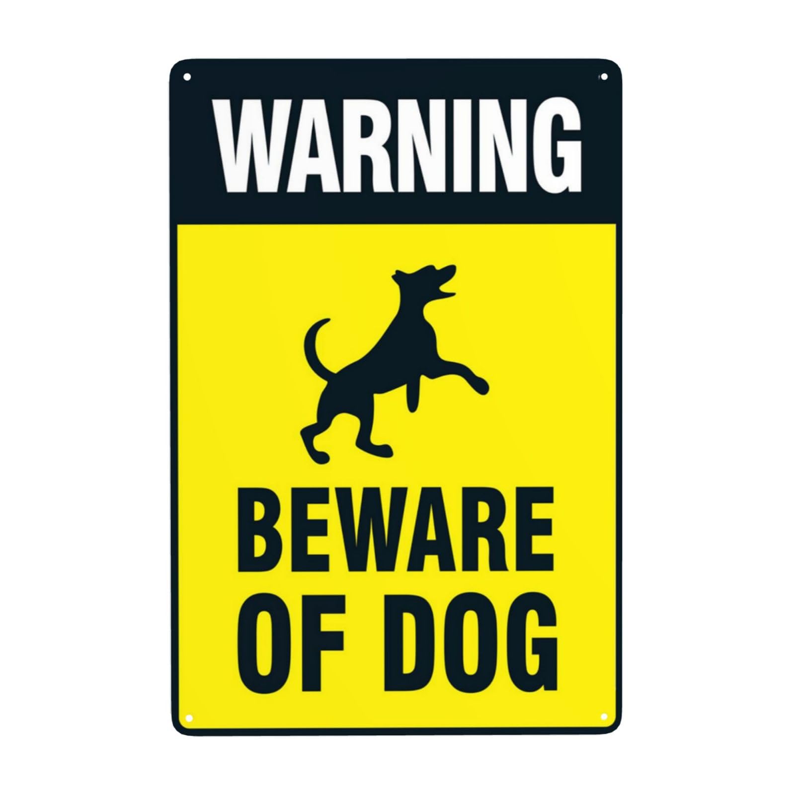 Warning Beware Of Dog Vintage Metal Safety Property Warning Sign 12x8 Inch