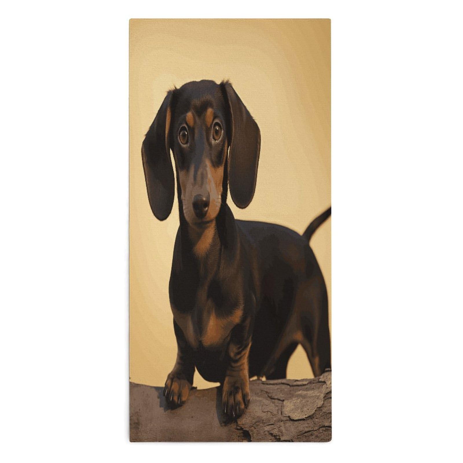 Btcowzrv Style A Cute Dachshund Bath Towel Beach Towels Shower Towel