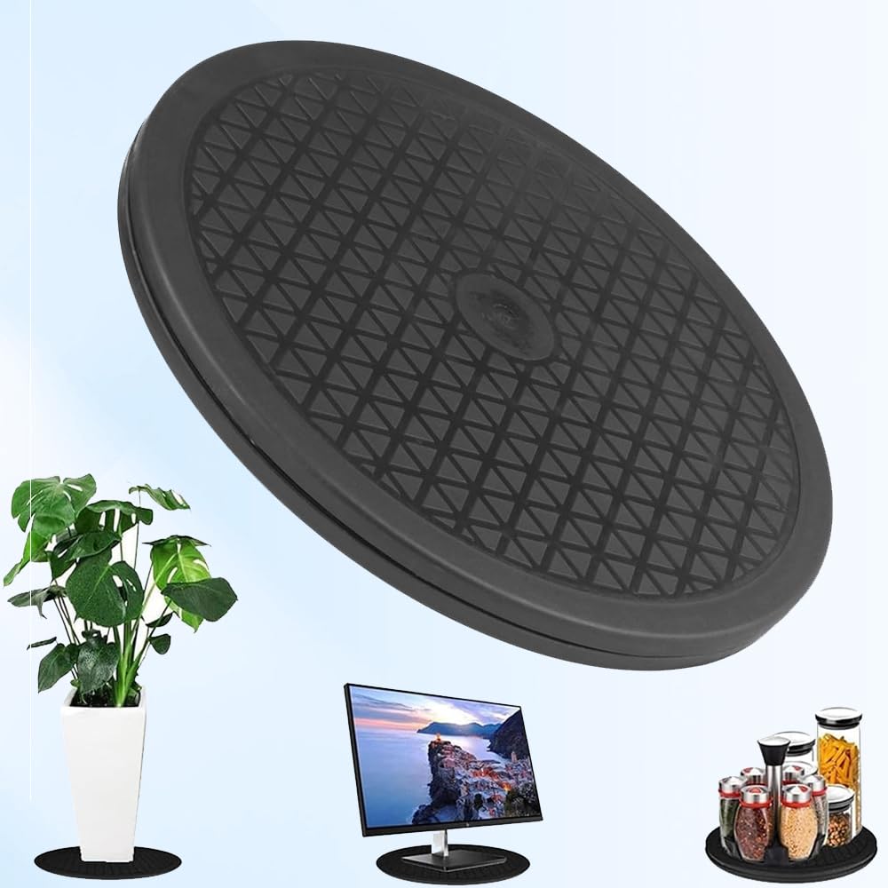 Espositore Girevole, 25 cm Base Rotante con Cuscinetti a Sfera in Acciaio, Supporto Girevole per TV Monitor Laptop Ceramica Piante
