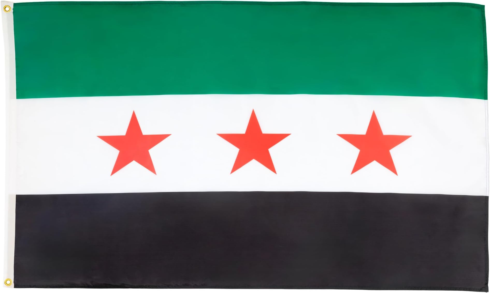 AZ FLAG - Free Syrian Army Flag - 2x3 Ft - 100D Polyester Army Of Syria Banner with Two Metal Grommets - Fade Resistant - Vivid Colors - 2' x 3' Feet - 90x60 Cm