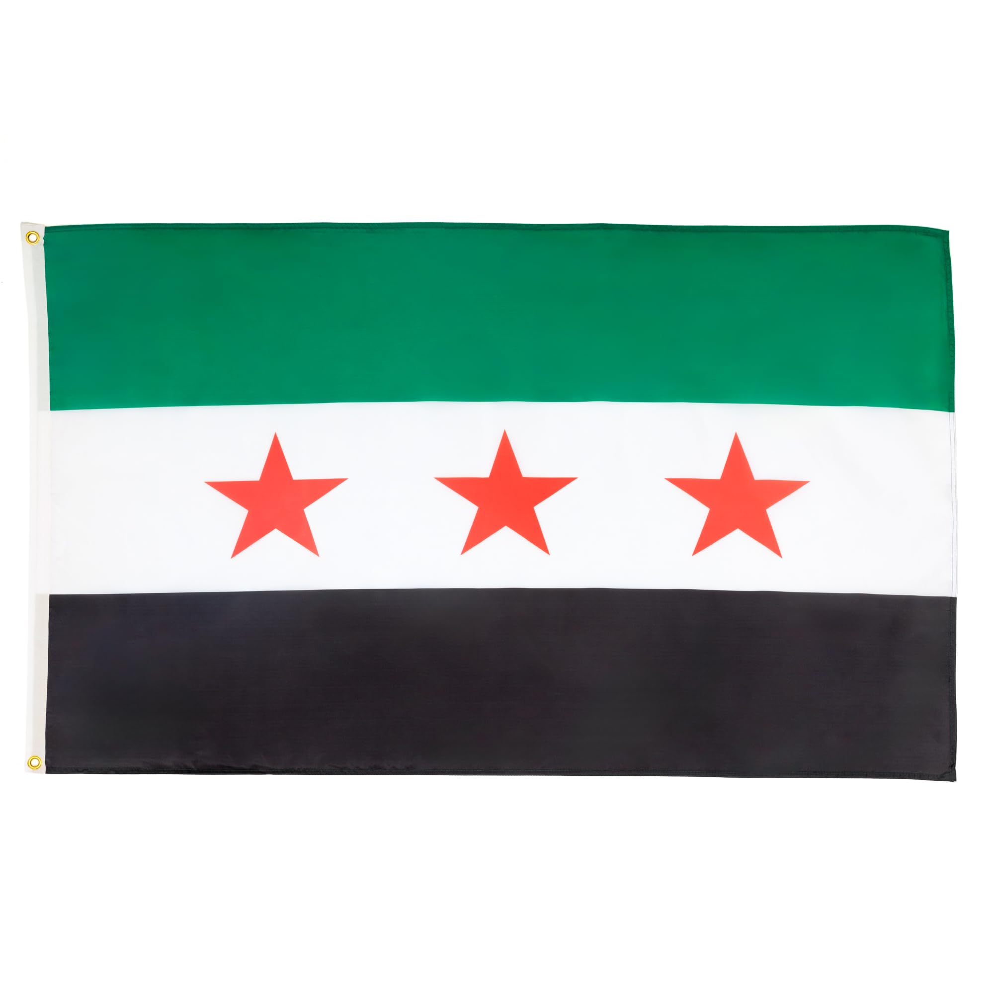 AZ FLAG - Free Syrian Army Flag - 3x5 Ft - 100D Polyester Army Of Syria Banner with Two Metal Grommets - Fade Resistant - Vivid Colors - 3' x 5' Feet - 150x90 Cm