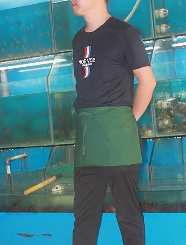 Miniatura 5 de Resistente al agua 3 bolsillos grandes cintura servidor delantal (6 colores disponibles