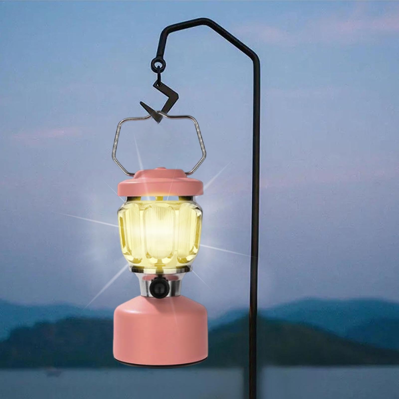 Linterna de camping recargable, resistente a la intemperie, linternas | eléctricas portátiles con batería de larga duración