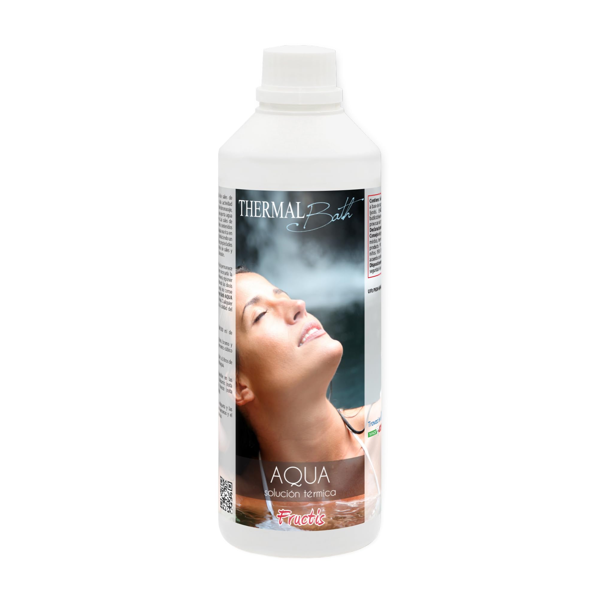 Thermal Bath SET Ossigeno Attivo past. 20gr 1,2Kg + 2pz Aqua Fructis da 1Lt | Ossigeno Attivo in Pastiglie da 20 gr e Aqua Termale al Profumo Fruttato, Ideale per Piscina e Spa Idromassaggio