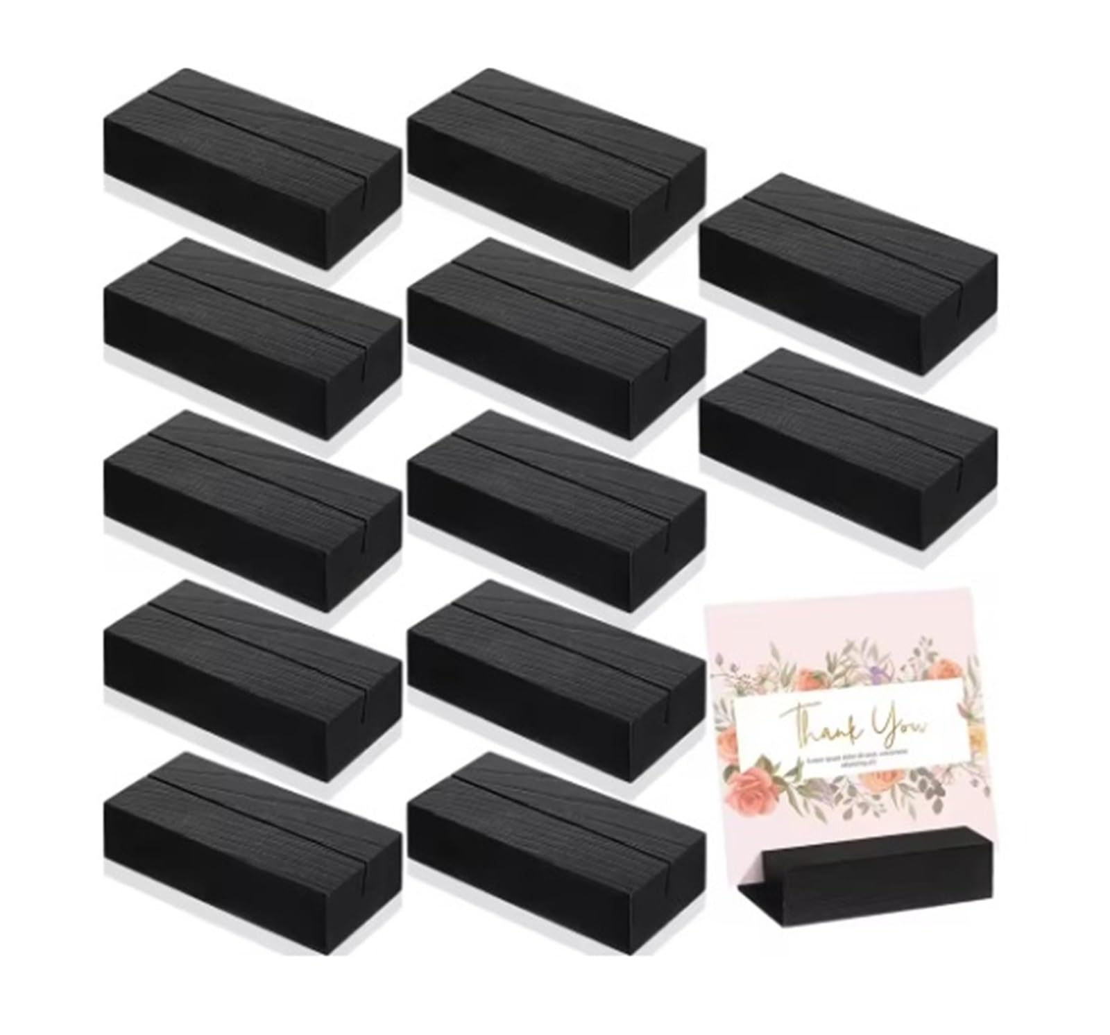 Gwyzax Table Number Holders Place Card Holder,30pcs Natural Wooden Place Card Clip,Wooden Place Card Holders,for Wedding,Birthday Party