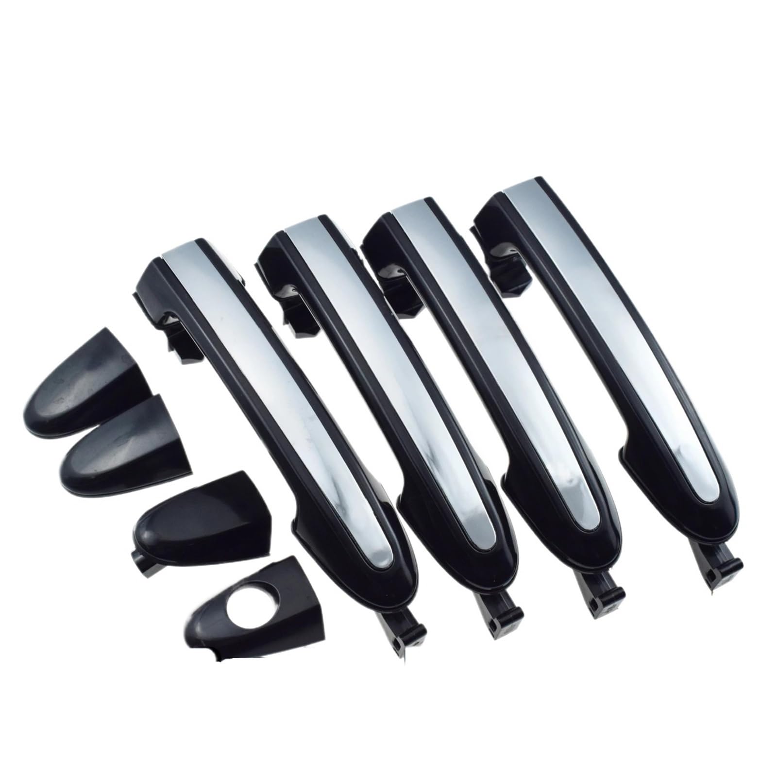 ATGCBCAUF Outside Car Door Handle Chrome Front Rear Left Right for Hyundai for Santa Fe 2.4L 3.5L 2007-2012 Car Exterior Door Handles(4 Pcs Front Rear Kit)