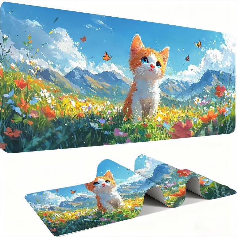 Tapis de souris XXL grand tapis de bureau bords cousus gamer