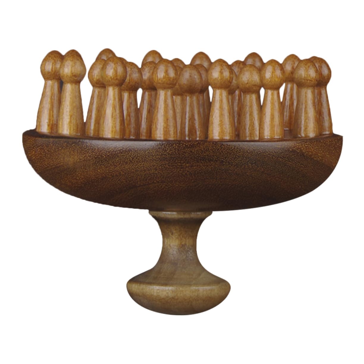 Gatuida Bamboo Sandalwood Hair Comb - Natural Wooden Wide Tooth Scalp Massager and Shampoo Brush