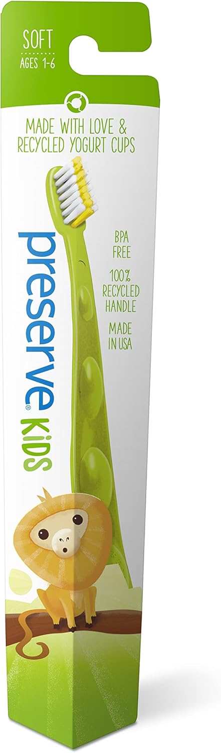 Preserve Kids Toothbrush, Soft Bristles, (Pack of 6)