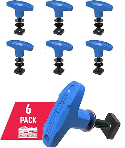 Miniatura 48 de GPCA juego de 6 tornillos estriados de cabeza resistente, de fácil liberación, con tuercas, arandelas y anillos para sujeción para Jeep Wrangler YJ