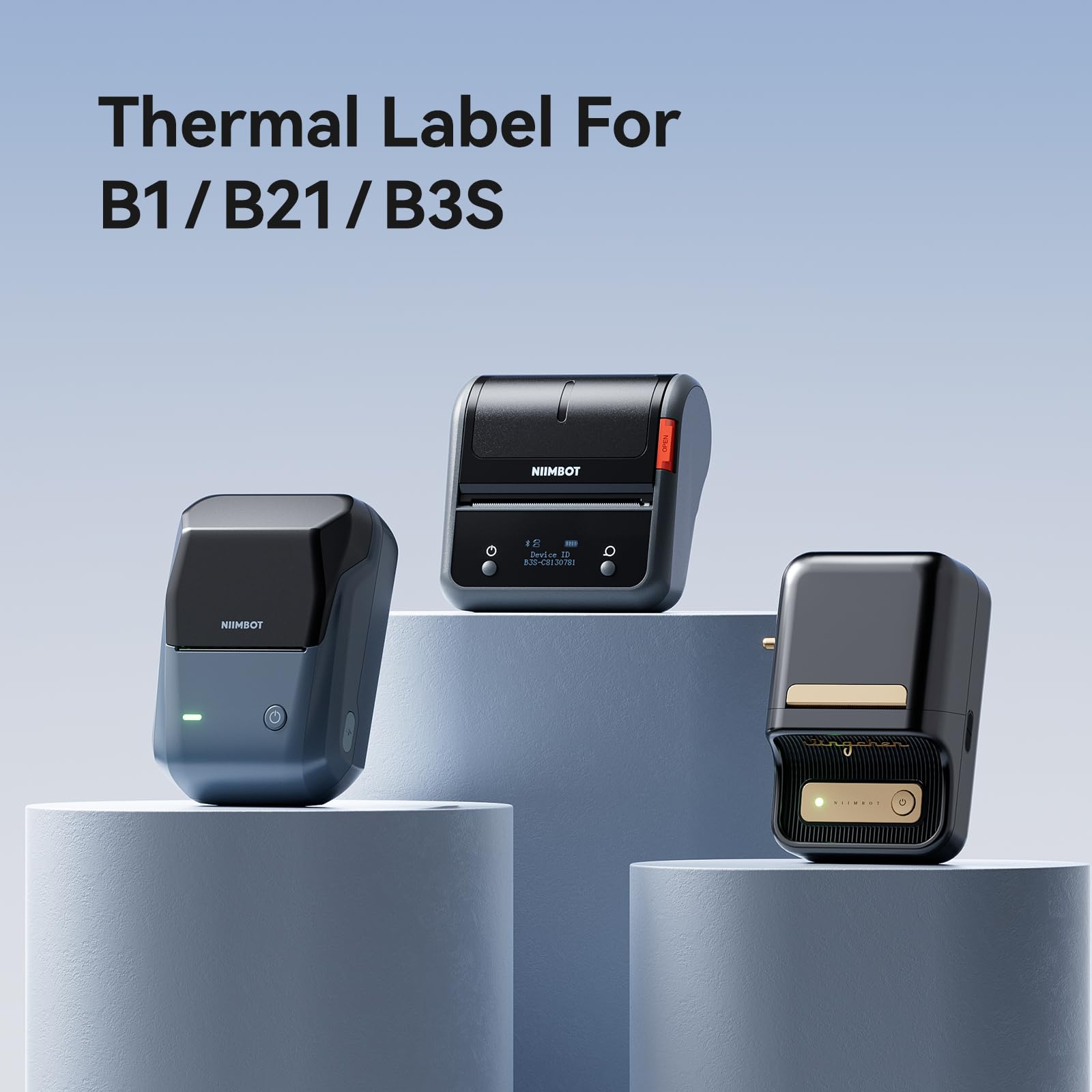 Étiquettes Thermiques Autocollantes 50x30 Mm - Rouleau De 220 étiquettes - Compatible Imprimantes B21/B1/B3S - Papier Résistant