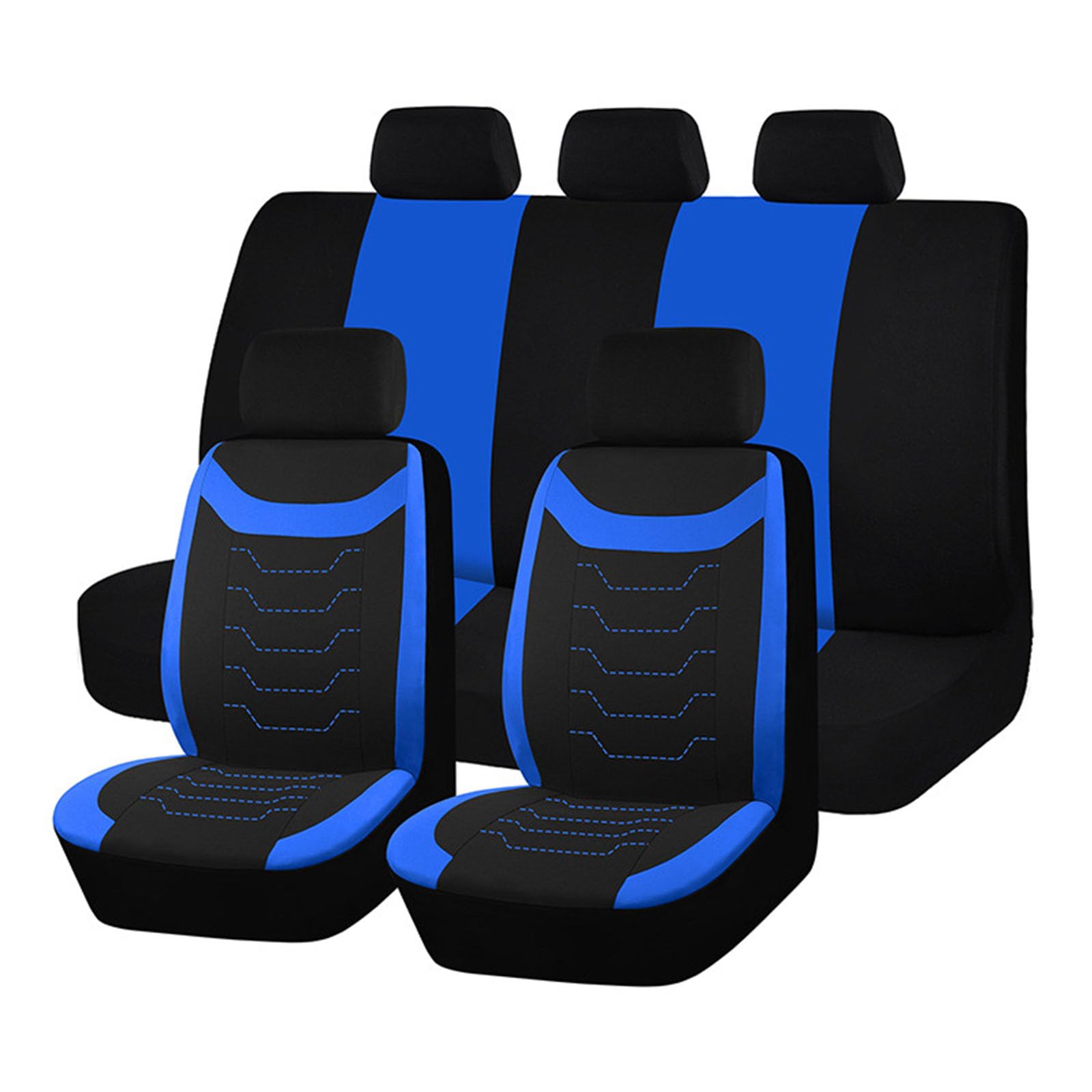 Car Seat Cover Full Seats for Ford AA AB AC SF SB Anglia Prefect Zephyr Consul Taunus Ranger, Front and Rear Split Bench Protector, Airbag Compatible Breathable Fabric Cover for Auto Trucks SUV